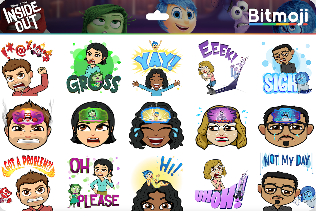 Pixar's INSIDE OUT Gets Bitmoji Theme Pack To Celebrate New Emotion